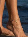Bracelet de cheville palmiers