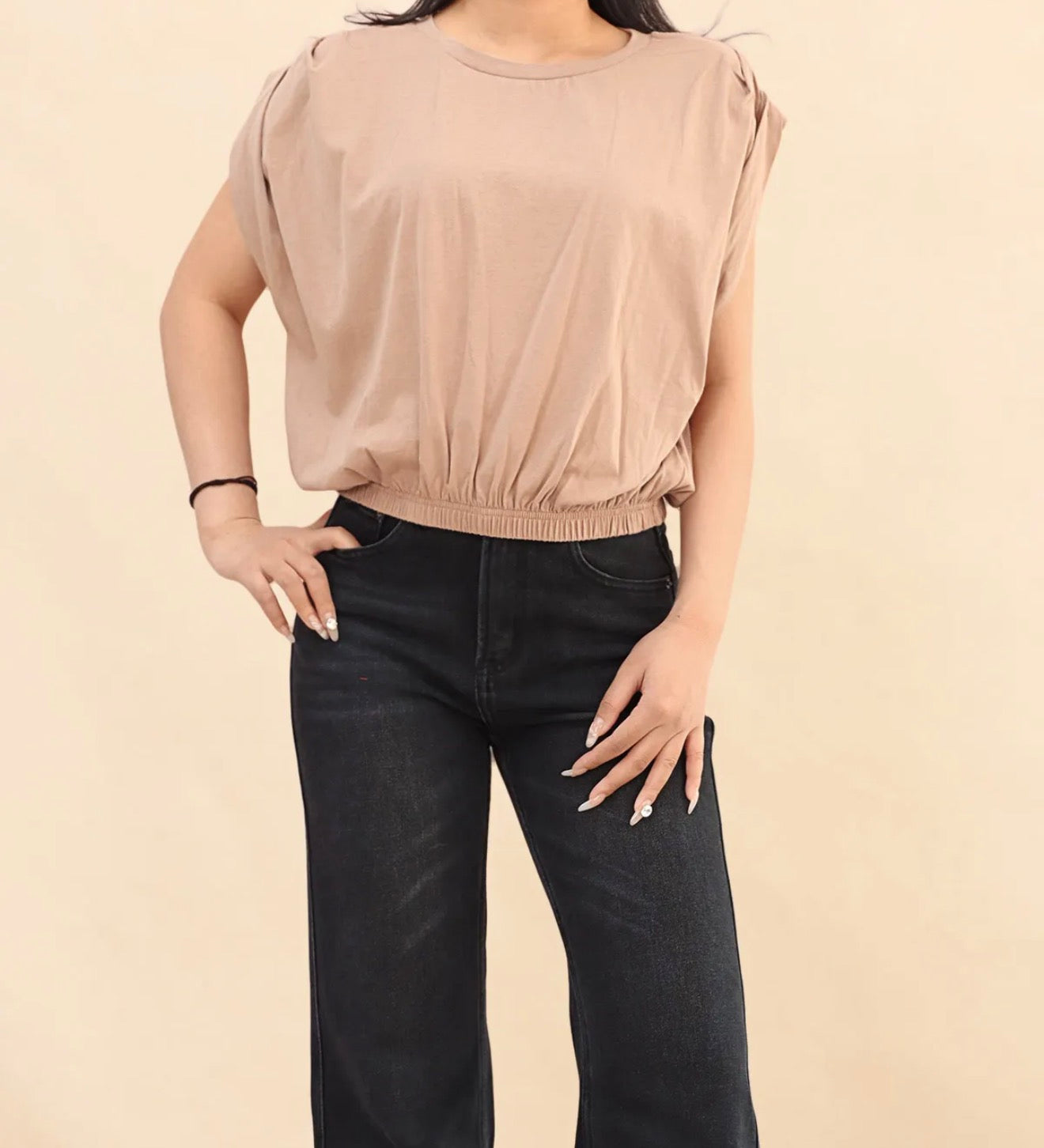 T shirt ballon beige
