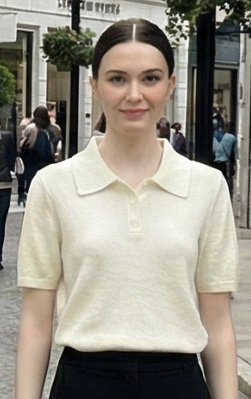Polo matière pull